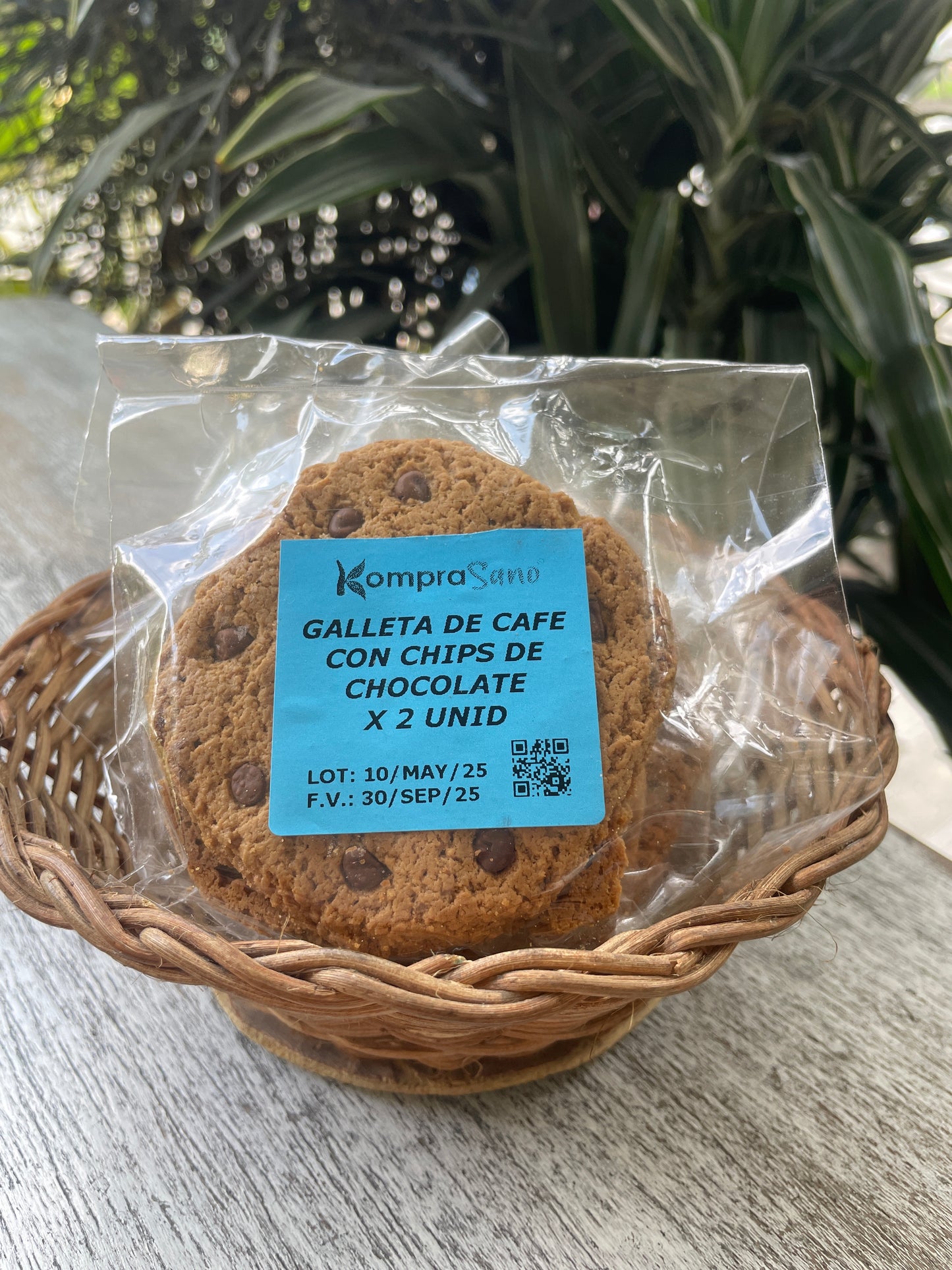 Galletas de cafe con chips de chocolate