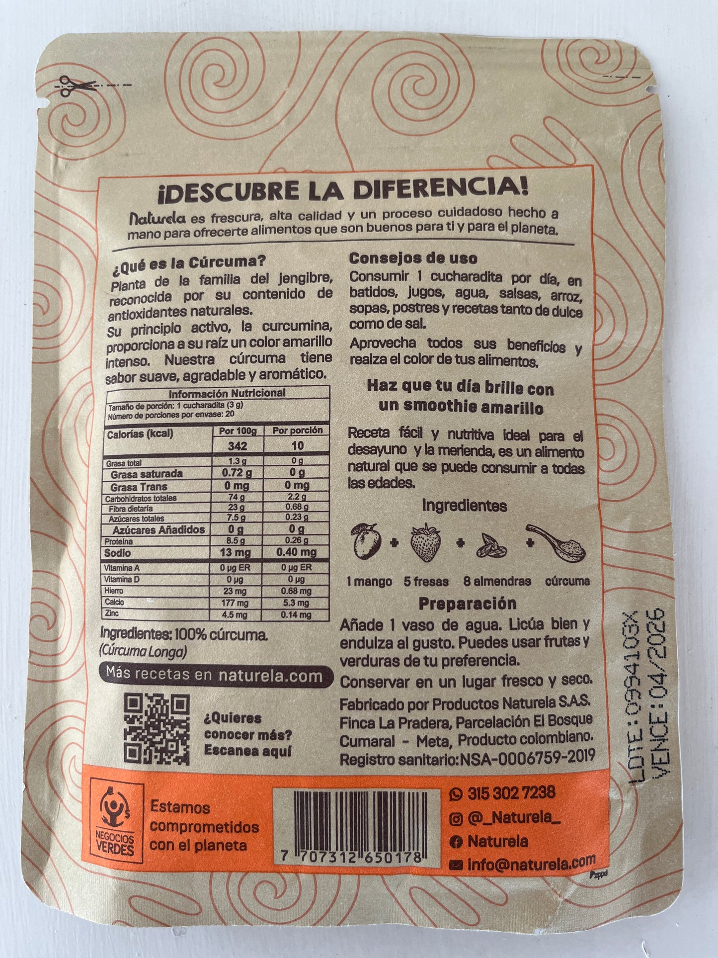 CURCUMA NATURELA X 60 gr