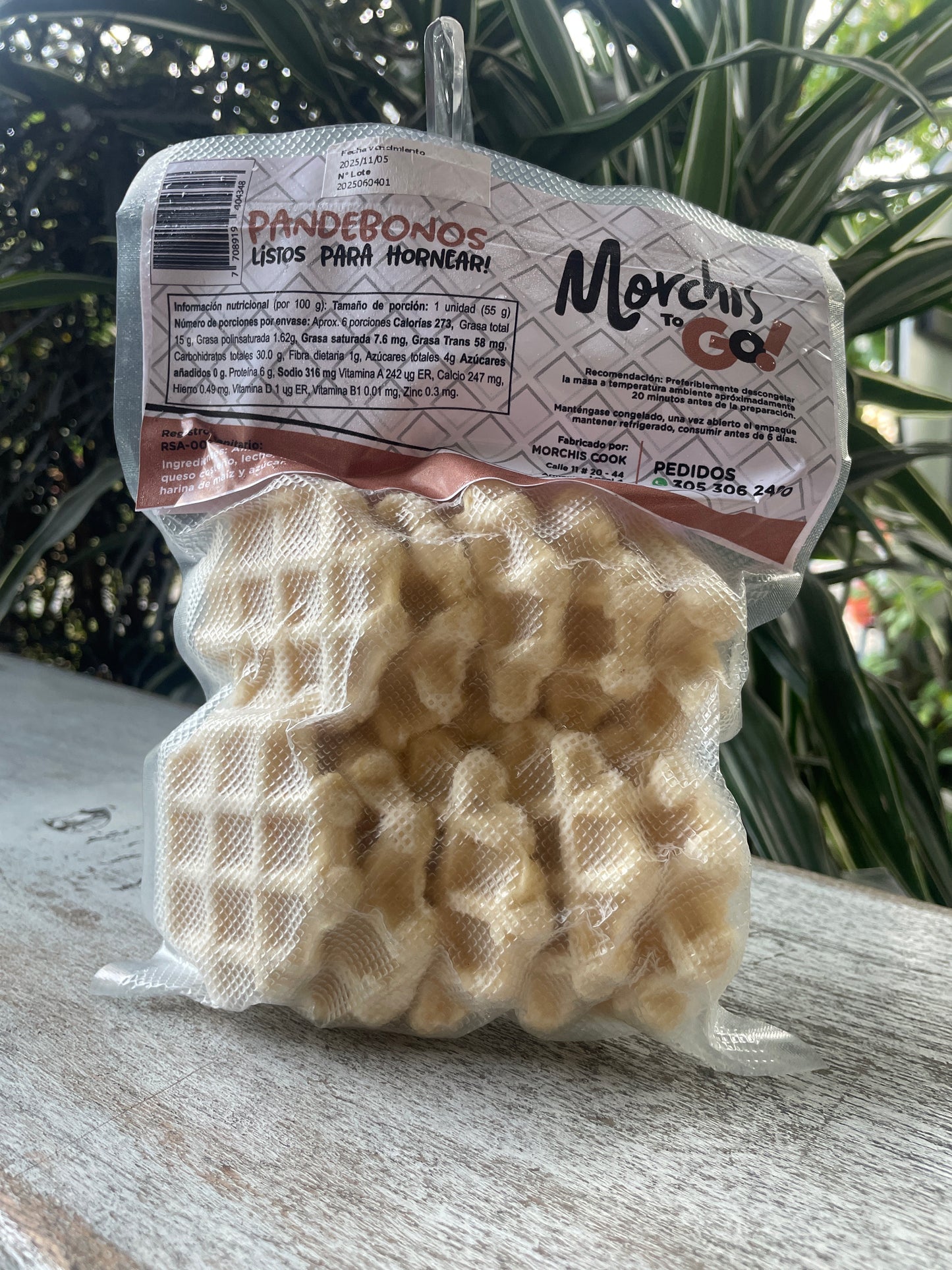 Morchis to go pandebonos en forma de waffle