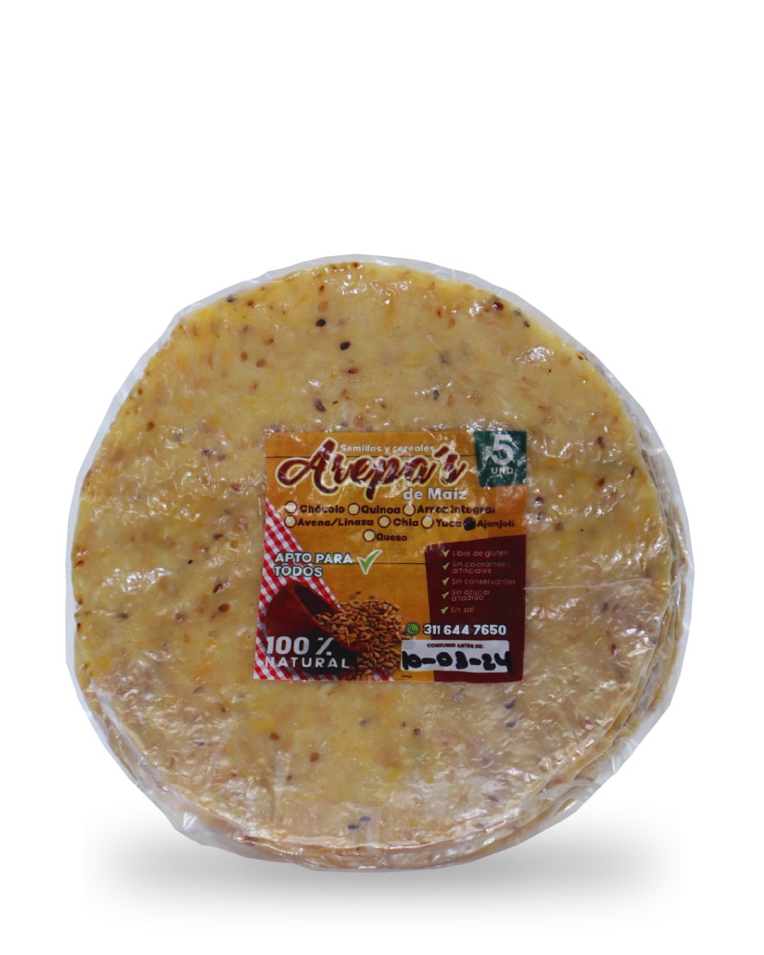 AREPA DE AJONJOLI POR PAQUETE