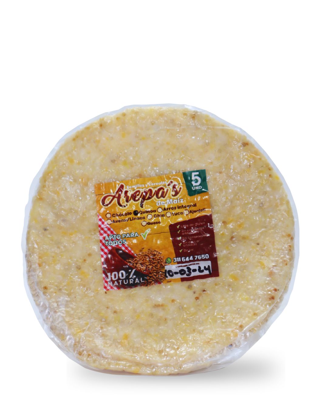 AREPA DE QUINOA POR PAQUETE