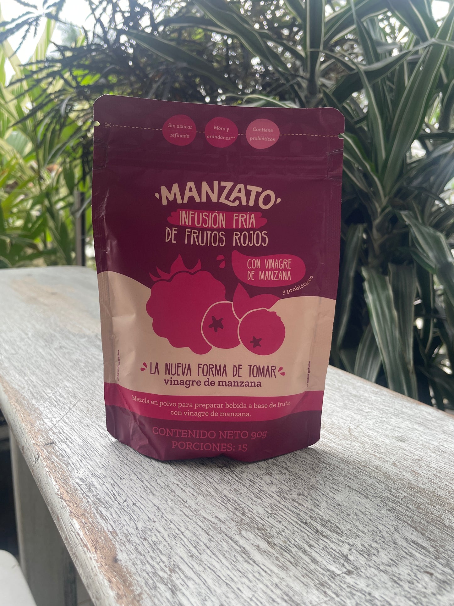 Vinagre de manzana en polvo sabor a frutos rojos