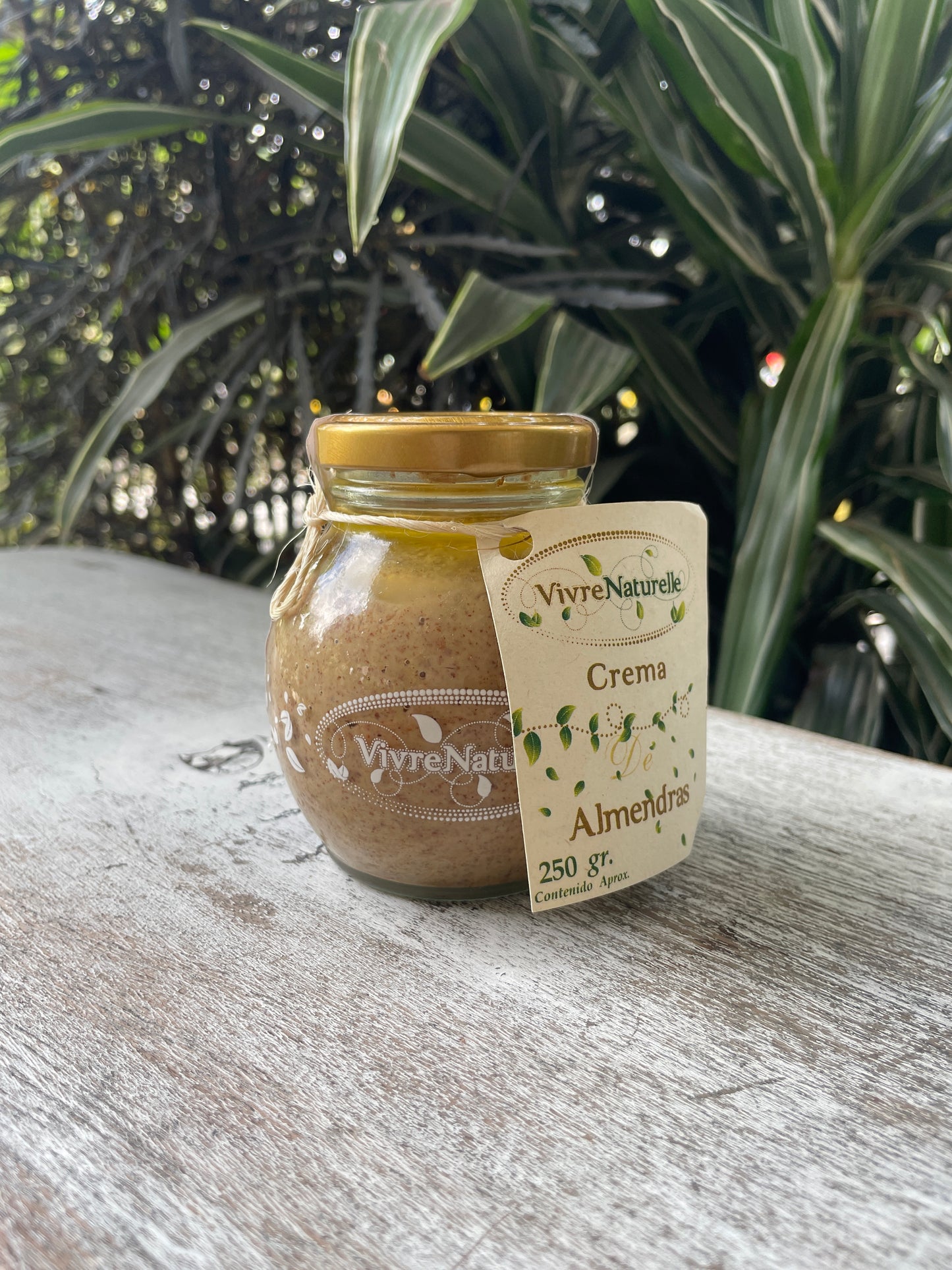 Crema de Almendra vivre con miel o sin miel