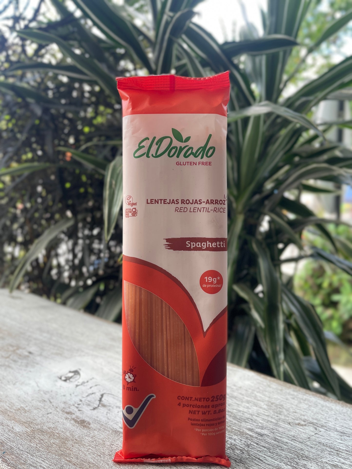 El dorado Spaguetti de Lentejas rojas