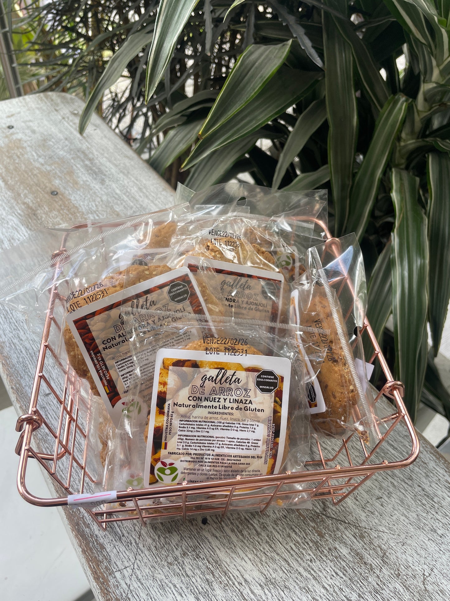 Galletas de harina de arroz con stevia