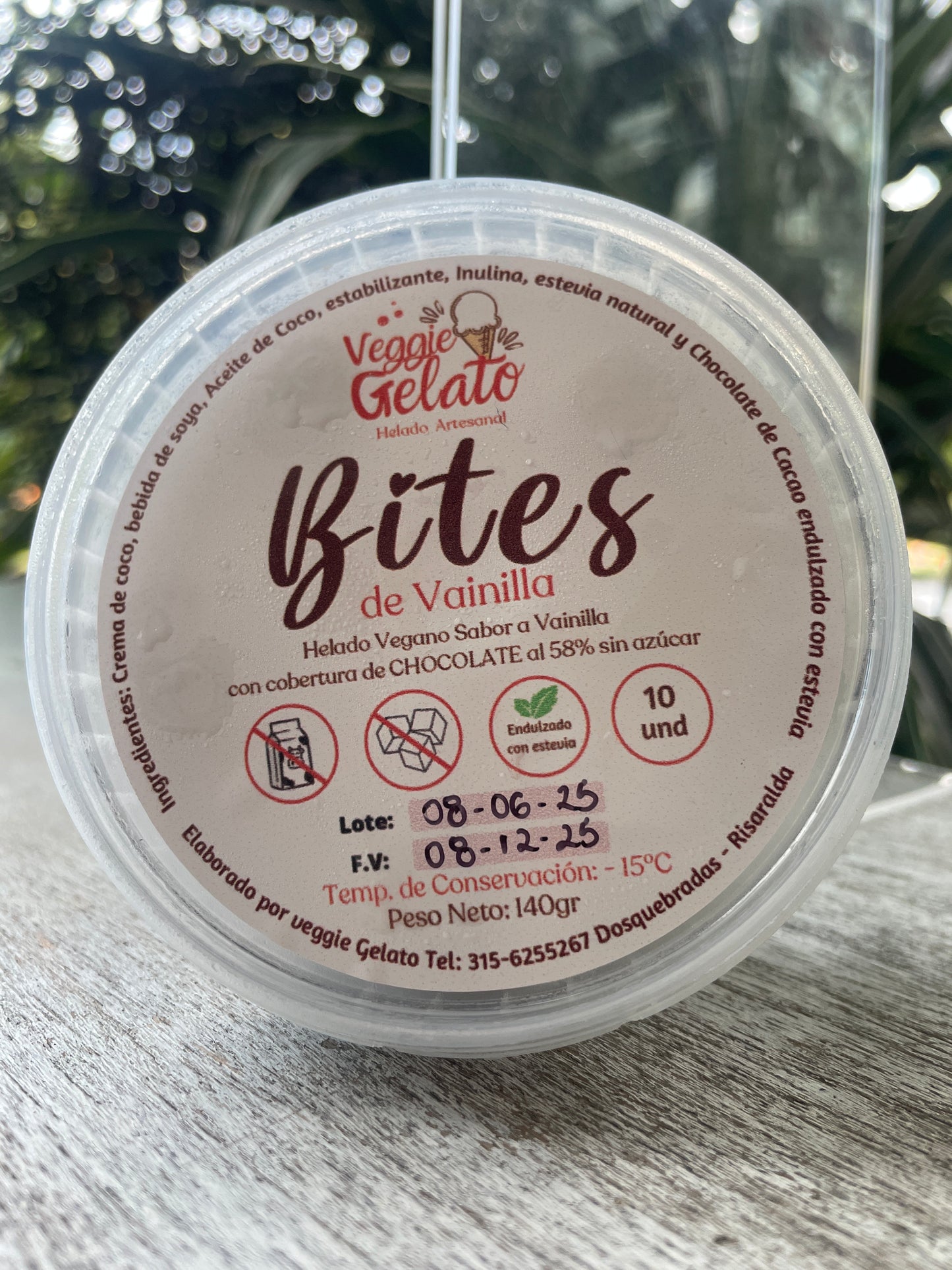 Veggie gelato Bites de Vainilla