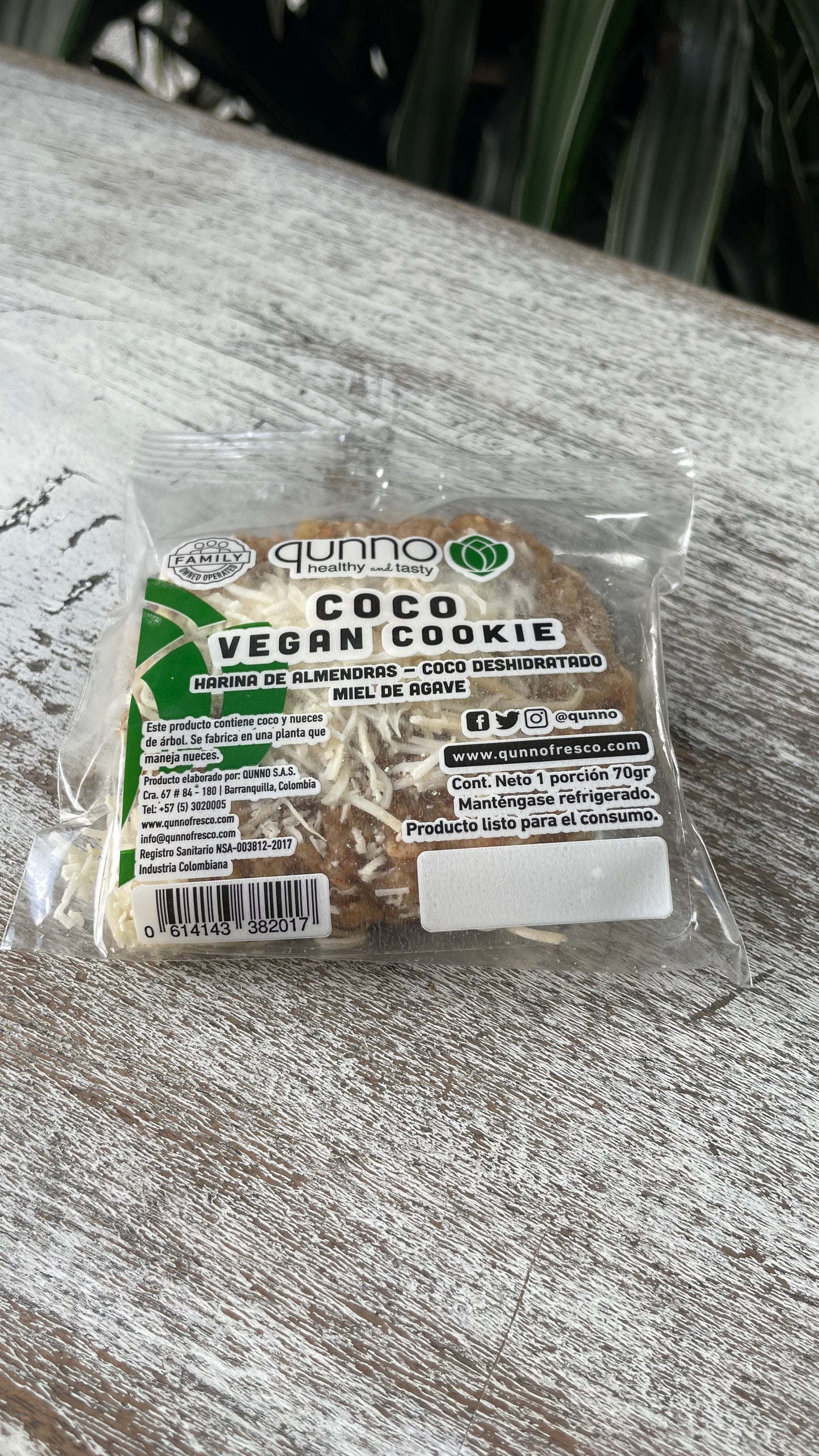 Galleta vegana artesanal Qunno