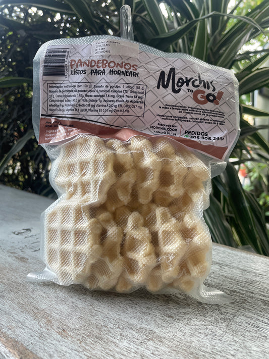 Morchis to go pandebonos en forma de waffle