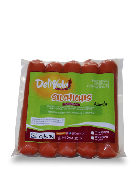SALCHICHA RANCHERA DELIVIDA X 5 UNIDADES