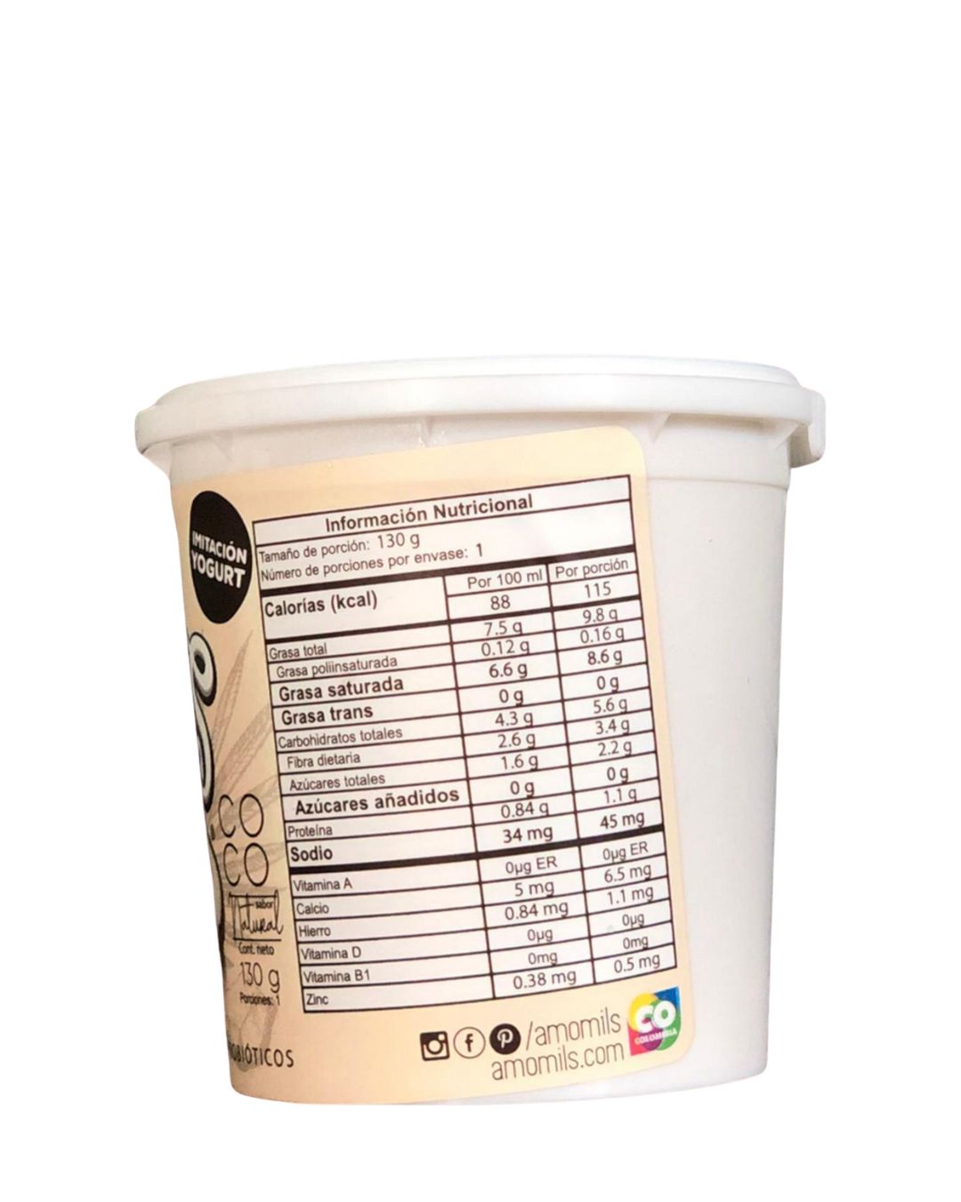 Yogurt de coco cuchareable